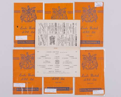 Seven Leeds United home match programmes, 1952-53