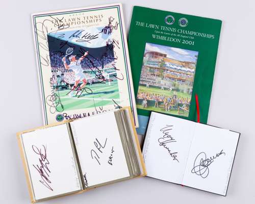 A collection of tennis and other sporting autographs