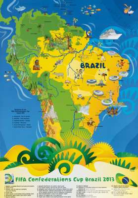 Official poster for the 2014 World Cup in Brazil