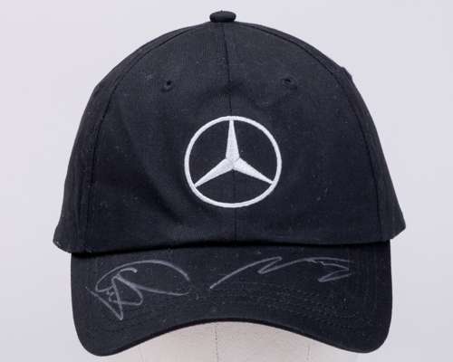 Lewis Hamilton & Valtteri BottasMercedes Signed Cap