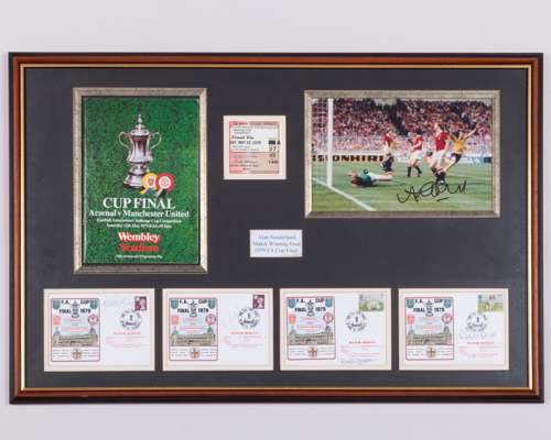 Alan Sunderland a 1979 F.A.Cup autographed display