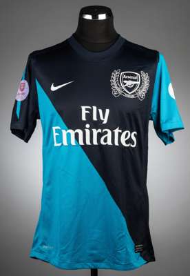Two Arsenal jerseys from the Asia Tour, 13th-23rd July 2011,
 comprising Armand Traore navy and blue Arsenal no.30 jersey, Nike, short-sleeved with AR