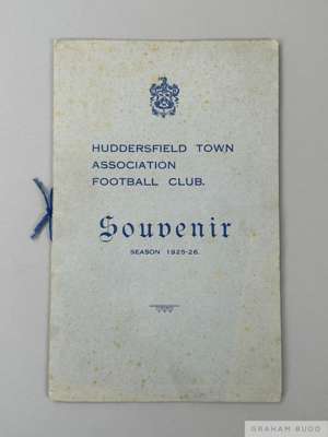 Tom Wilson souvenir publication Huddersfield Town Association Football Club Souvenir 1925-26
 detailing the clubs three consecutive League titles in 1