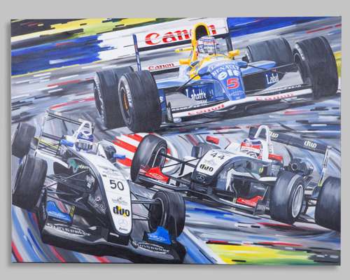 Nigel Mansell “Racing Line” Framed Canvas