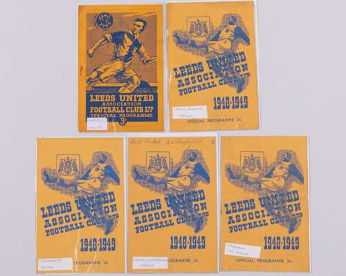 Five Leeds United home match programmes, 1949