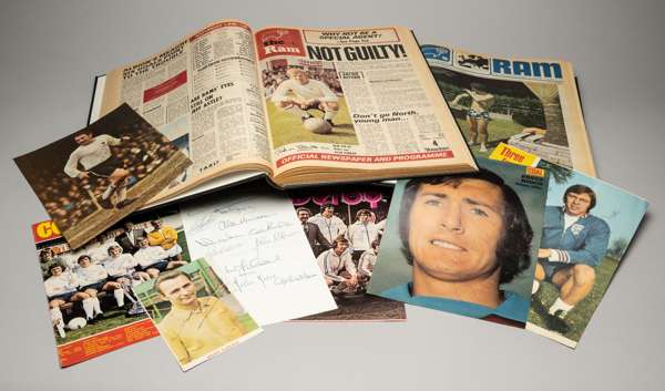 Bound volumes of home programmes for Derby County's two Football League Division One winning seasons of 1971-72 and 1974-75 together with autographs o