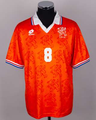 Wim Jonk orange No.8 Netherlands v. Republic of Ireland short-sleeved shirt, 1994