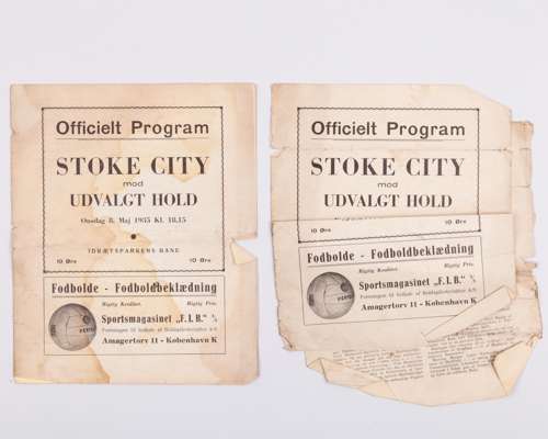 Rare Udvalgt Hold v. Stoke City tour match programme, 8th May 1935