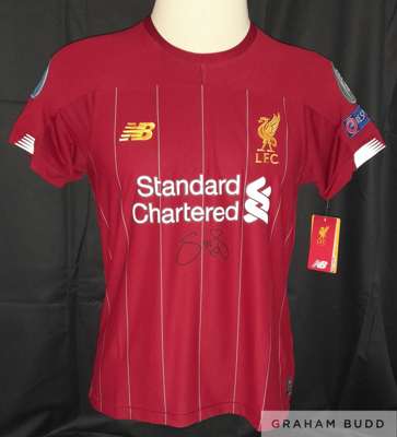 Sadio Mane signed Liverpool 2019-20 Premier League season winning jersey, 
 brand new official Liverpool FC merchandise with tags still attached, auto