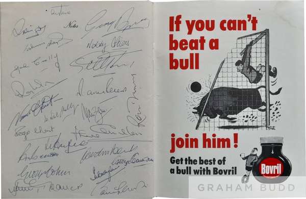 England 1966 World Cup Tournament programme hand signed by 23 players & staff