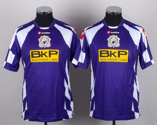 Gueye Mansour purple No.5 Timisoara v. Manchester City short-sleeved shirt, 2010