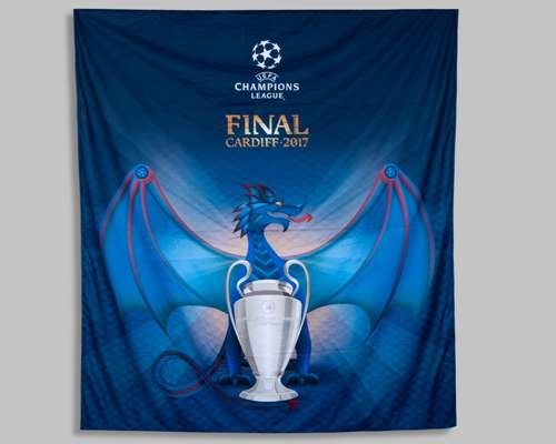 Cardiff 2017 Champions League Final - a large promotional banner