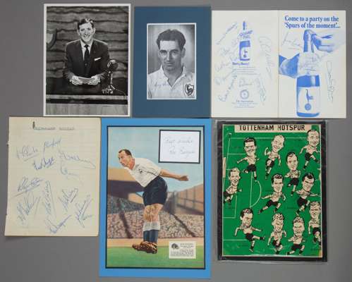 Tottenham Hotspur autograph and publication collection, 
 featuring Harry Clarke, Danny Blanchflower, Ron Burgess and many other club legends, compris