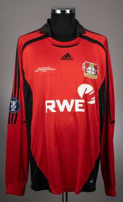 Karm Haggui red Bayer Laverkausen no.5 jersey from the 2006-07 season UEFA Cup game v Tottenham Hotspur on at White Hart Lane on November 23rd 2003,
 