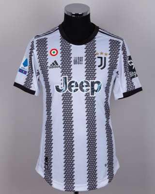 Giorgio Chiellini white and black No.3 Juventus v. Lazio short-sleeved farewell shirt, 2022