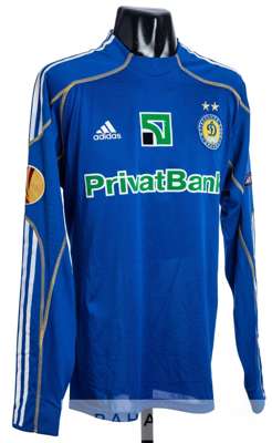 Roman Eremenko blue Dynamo Kiev No.23 home jersey from the UEFA Europa League match against Manchester City at City of Manchester Stadium, 17th March 
