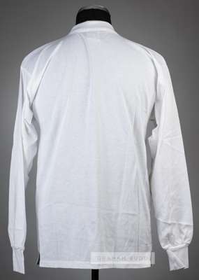 Les Allen, Maurice Norman, Cliff Jones, Terry Dyson & Bobby Smith signed white Tottenham Hotspur 1963 European Cup Winners' Cup Final retro jersey,
 S