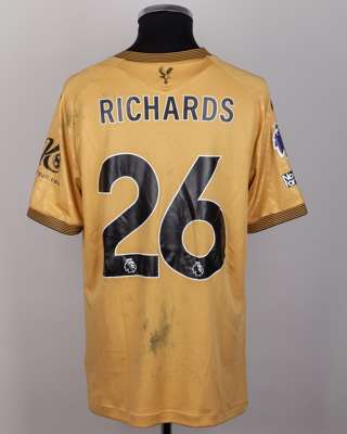 Chris Richards No.26 Crystal Palace v. Brighton (Away) match worn shirt