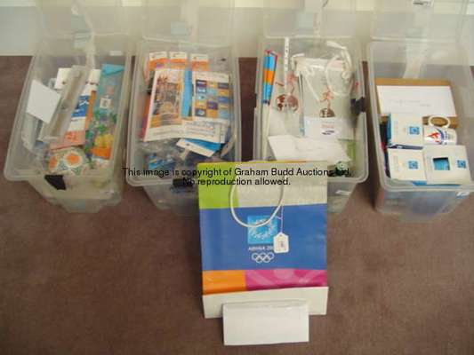 A large quantity of pin badges, souvenirs & merchandise from 2004 Athens Olympic Games