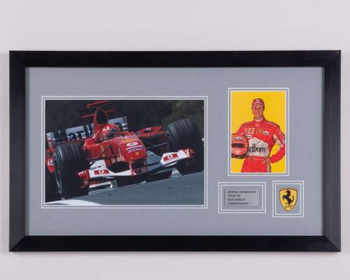 Michael Schumacher Signed Ferrari Framed Picture Display