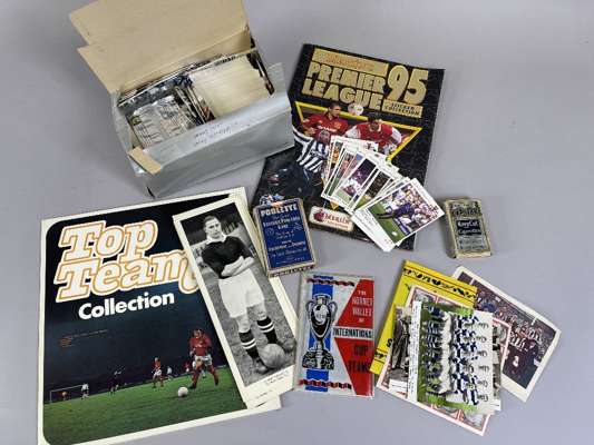 Extensive collection of football trade and cigarette cards, 
 from numerous issues and dates, but with an more recent issues, viewing highly recommend