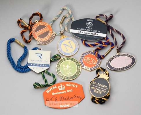 A collection of metal racing badges from the Stan and Elain Mellor collection, mostly dating from 2000 onwards, 
 comprising 56 members badges for New