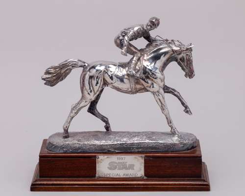 Daily Star Special Award presented to the racehorse trainer Dick Hern in 1997