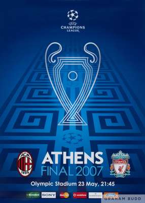 Official Athens v. Liverpool 2007 UEFA Champions League advertising poster
 match played at Olympic Stadium, Athens, 23rd May 2007, 69 by 50cm