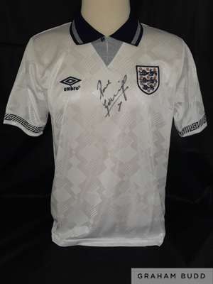 Paul “Gazza” Gascoigne signed England replica shirt