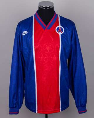 Blue, red and white Paris Saint-Germain long-sleeved shirt, 1995-96