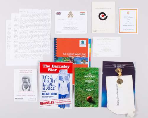 Dickie Bird selection of invitations, dinner menus, tickets and other documents