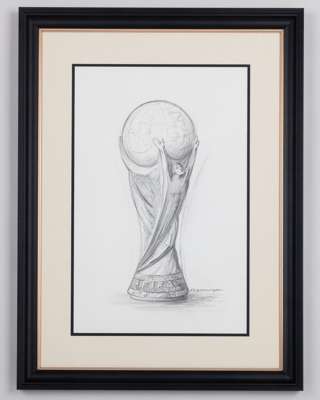 Silvio Gazzanigaan original pencil drawing of the World Cup