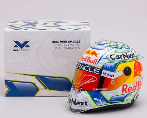 Max Verstappen 2022 Red Bull Racing Signed 1:2 Scale Helmet – Austrian Grand Prix