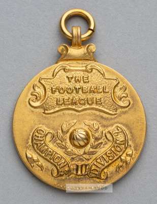 The Football League Division Two winners' medal awarded to an unknown Birmingham City player, season 1994-95,
 obverse with football in relief and THE