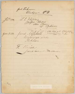 FOOTBALL - JACK PARKINSON RARE LIVERPOOL F.C AUTOGRAPH played one match for Liverpool v Everton at Anfield on the 23rd of September 1899. Additionally