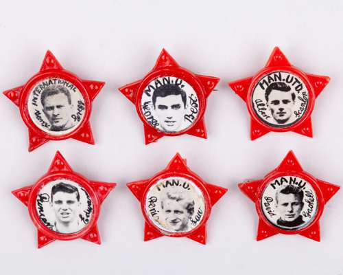 Manchester United Football star badges, 1960s