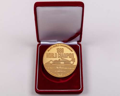 Alain Prost Yellow-Metal 1989 McLaren Team Championship Medal