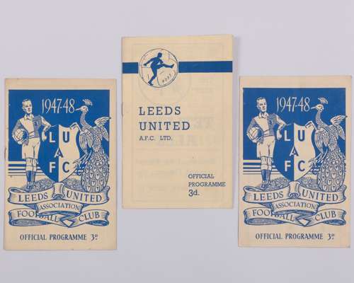 Three Leeds United home match programmes, 1947