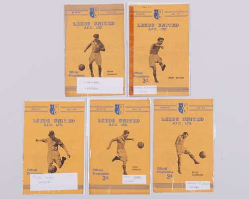 Five Leeds United home match programmes, 1950