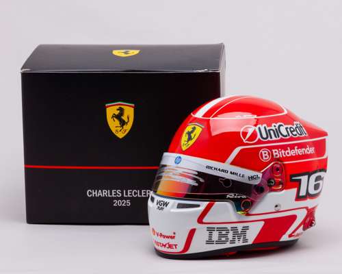 Charles Leclerc 2025 Ferrari Signed 1:2 Scale Bell Helmet