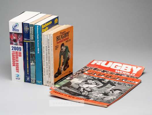 Collection of Playfair rugby football annuals dating from 1948-49 to 1972-73,
 sold together with Rothmans rugby union yearbooks dating from 1970s to 