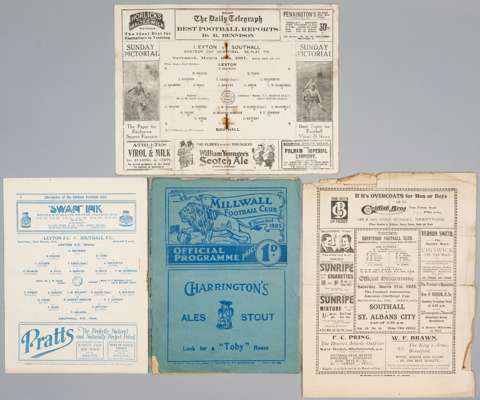 F.A. Amateur Cup semi-finals programmes,
 Southall v St Albans City four-page replay at Brentford 21st March 1925, paper loss with edge, creases and f