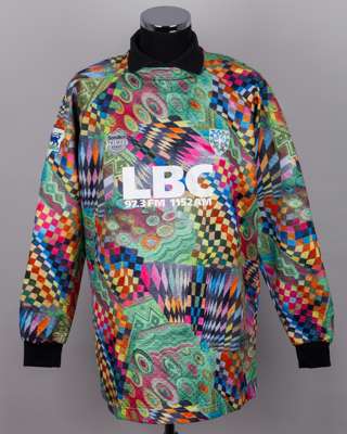 Hans Segers multi-coloured No.1 Wimbledon goalkeepers shirt, 1993-94