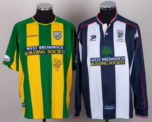 Blue and white No.14 West Bromwich Albion long-sleeved shirt, 2002-04