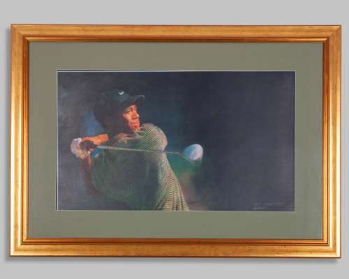 After Michael Heslop - Tiger Woods follow through