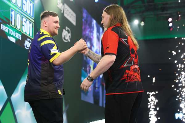 Luke Littler v. Ryan Searle Semi Final, match-used dartboard