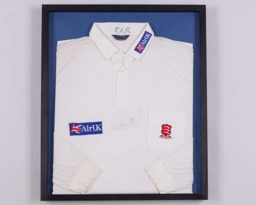 Graham Gooch Essex C.C.C. worn and autographed long-sleeved cricket white, 1995