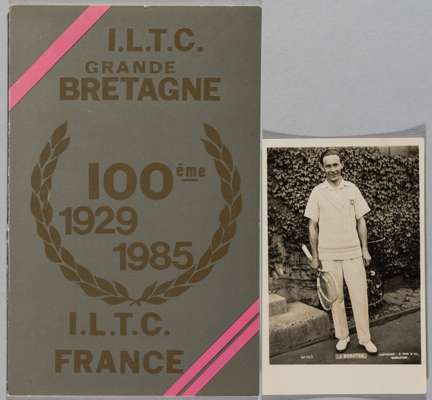 A rare tribute programme for Jean Borotra given by the International Tennis Clubs of Great Britain and France to celebrate the 1929-1985 tennis experi