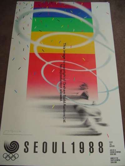 A 1988 Seoul Olympic Games poster, from the fine art series