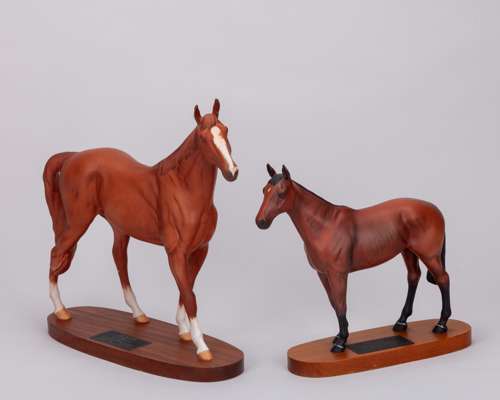Two Beswick china Connoisseur models of racehorses